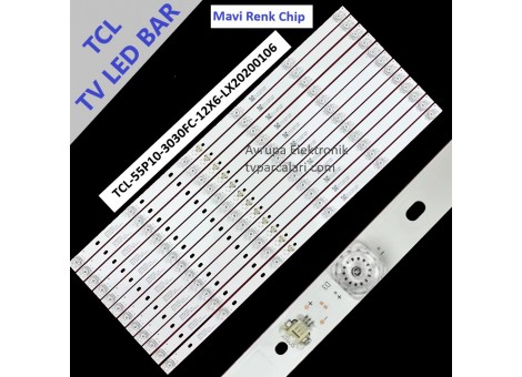 TCL 55C715 LED bar Takımı - TCL-55P10-3030FC-12X6-LX20200106 - Beyaz (Wihite) chip - Mavi (Blue) chip TCL 55C715 LED bar Takımı - TCL-55P10-3030FC-12X6-LX20200106 - Beyaz (Wihite) chip - Mavi (Blue) chip